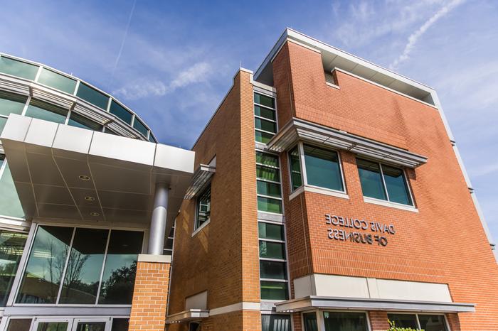 Front view of the Davis College of Business & Technology building.